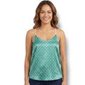 Victoria’s Secret Women’s Jade Green Polka Dot Satin Racerback Cami – Size XL