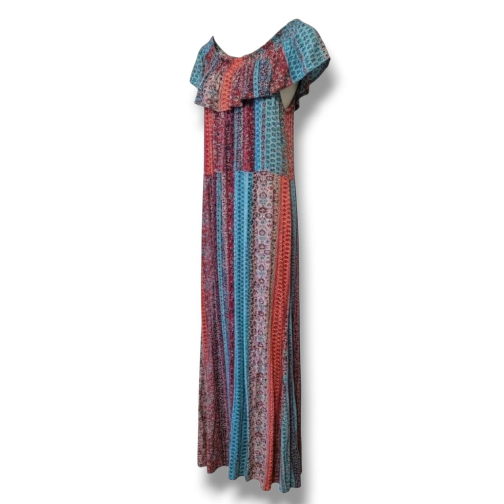 Xhilaration Juniors Multicolor Mixed Print Sleeveless Maxi Dress