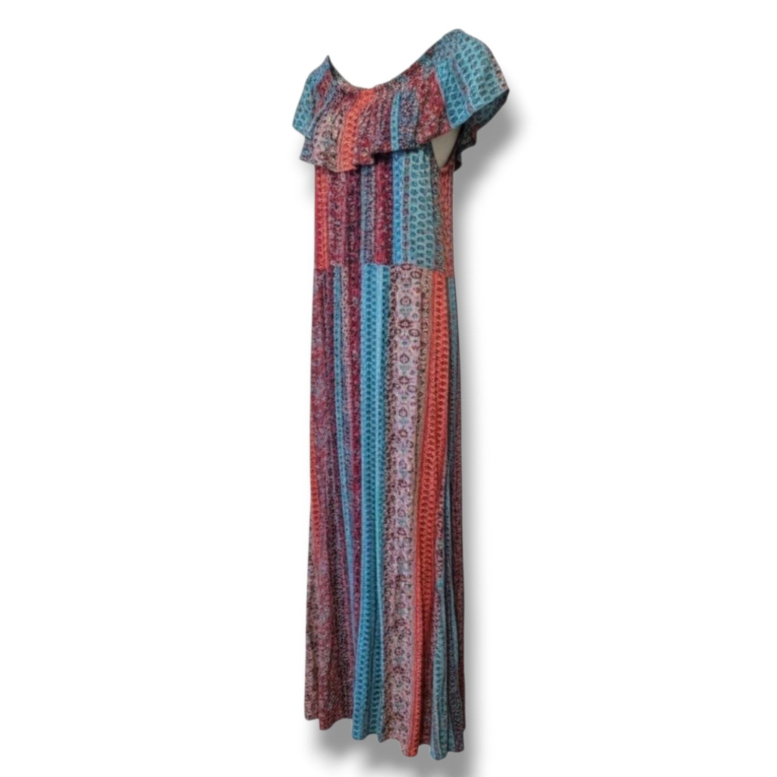 Xhilaration Juniors Multicolor Mixed Print Sleeveless Maxi Dress