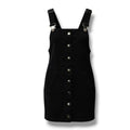 Blue Rain Women’s Black Corduroy Skirtall Dress – Size XS, Adjustable Straps
