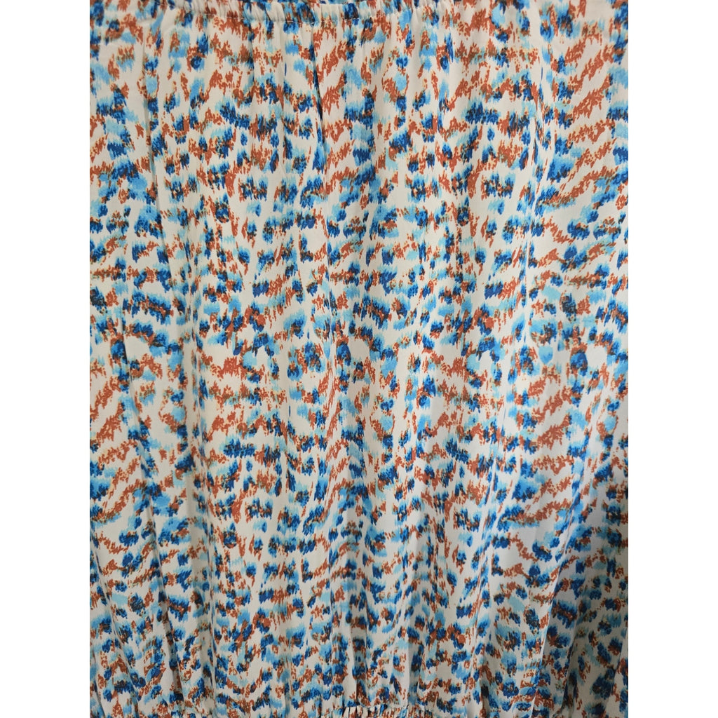 PrettyGarden Floral Smocked Waist Maxi Dress - Large