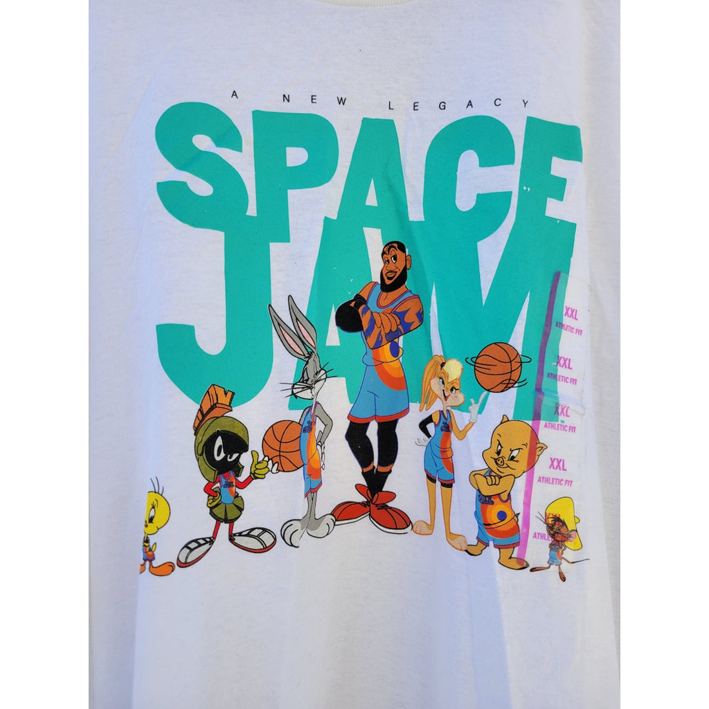 Space Jam A New Legacy Men’s LeBron James & Looney Tunes T-Shirt XXL Cotton NWOT