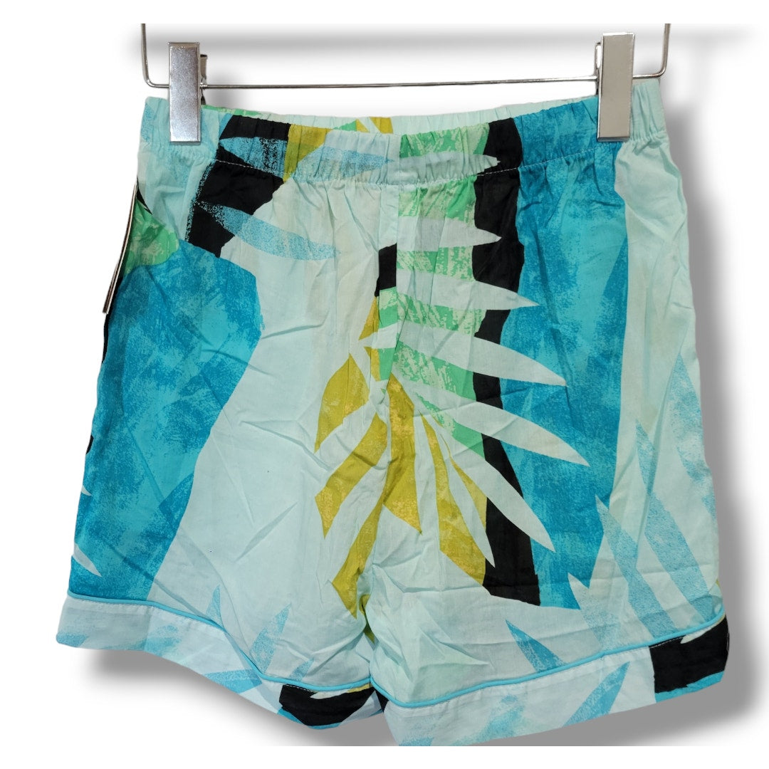 Stars Above Women’s Blue Floral Simply Cool Loungewear Shorts with Pockets – XS