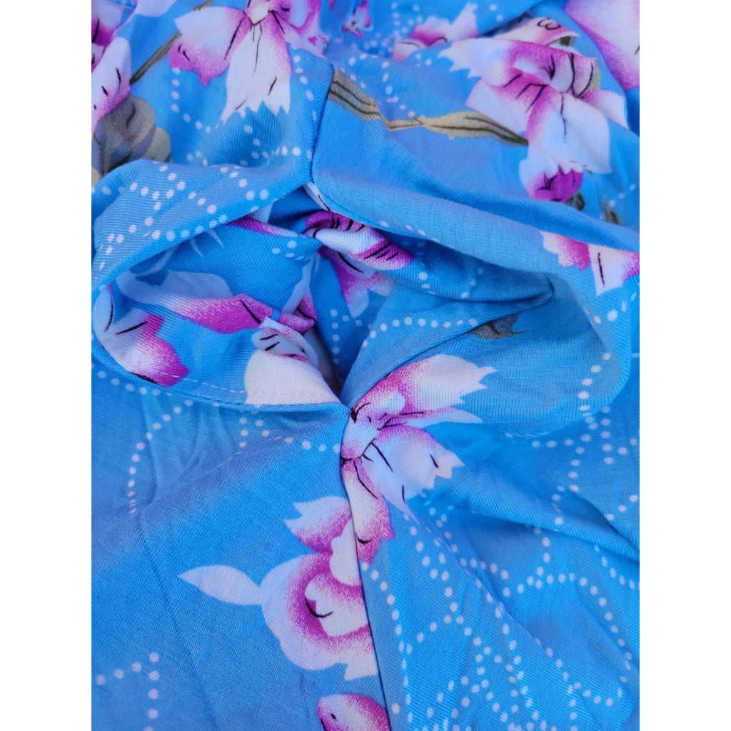 Jouica Women’s Blue Floral Spaghetti Strap Swing Dress 2XL