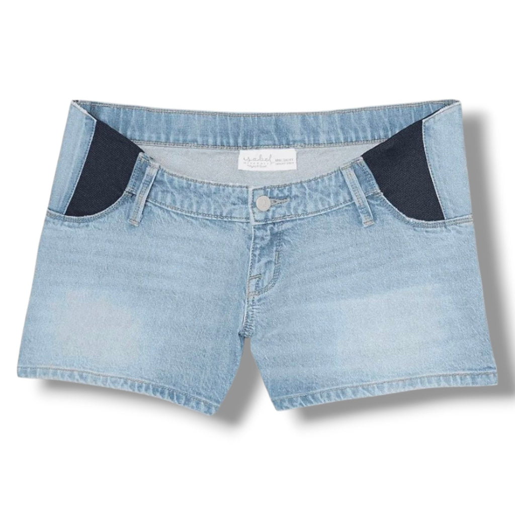 Isabel Maternity by Ingrid Isabel Women’s Side Panel MIDI Maternity Jean Shorts