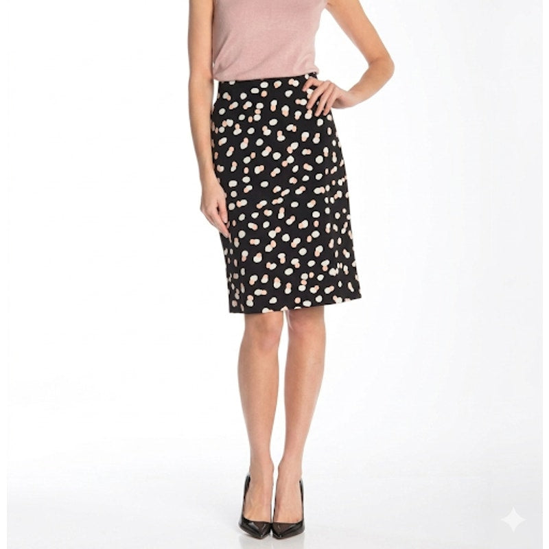 Philosophy Women’s Black White Dot Print Pencil Skirt Size 2 – Classic Slim Fit