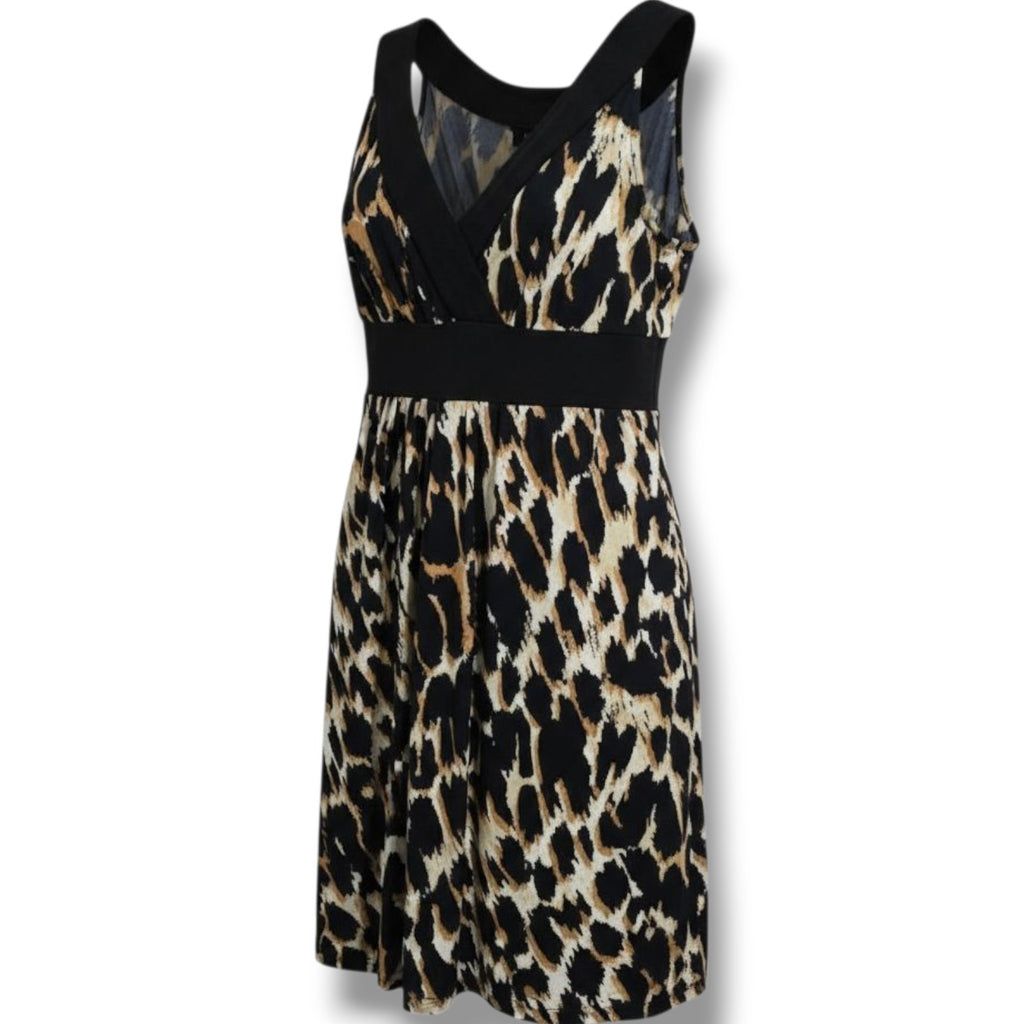 Axcess by Liz Claiborne women's  animal print sleeveless empire waist Dress