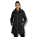 Jones New York Women’s Black Zip-Front Coat with Detachable Hood – Size Large