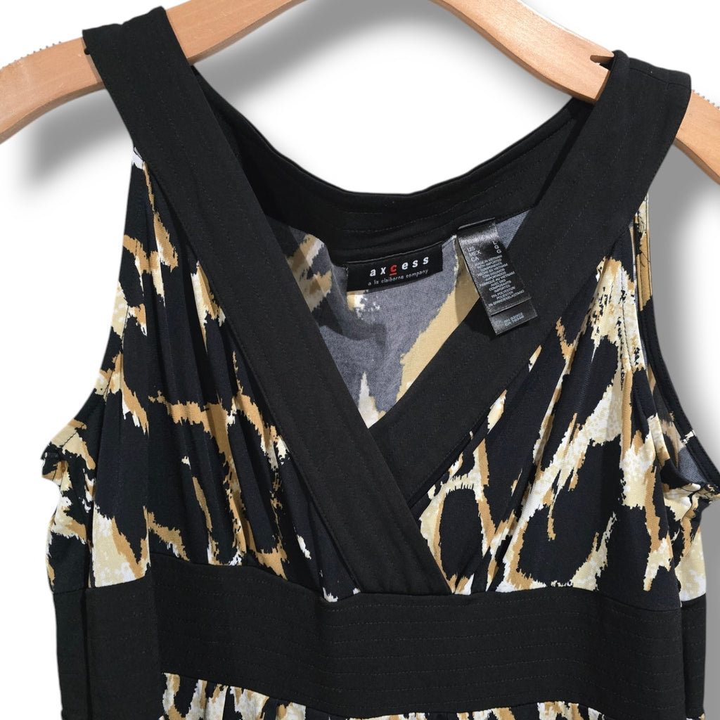Axcess by Liz Claiborne women's  animal print sleeveless empire waist Dress