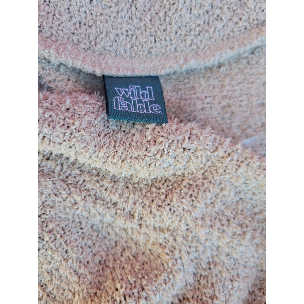 Wild Fable Women's Cropped Sherpa button-up top - xs