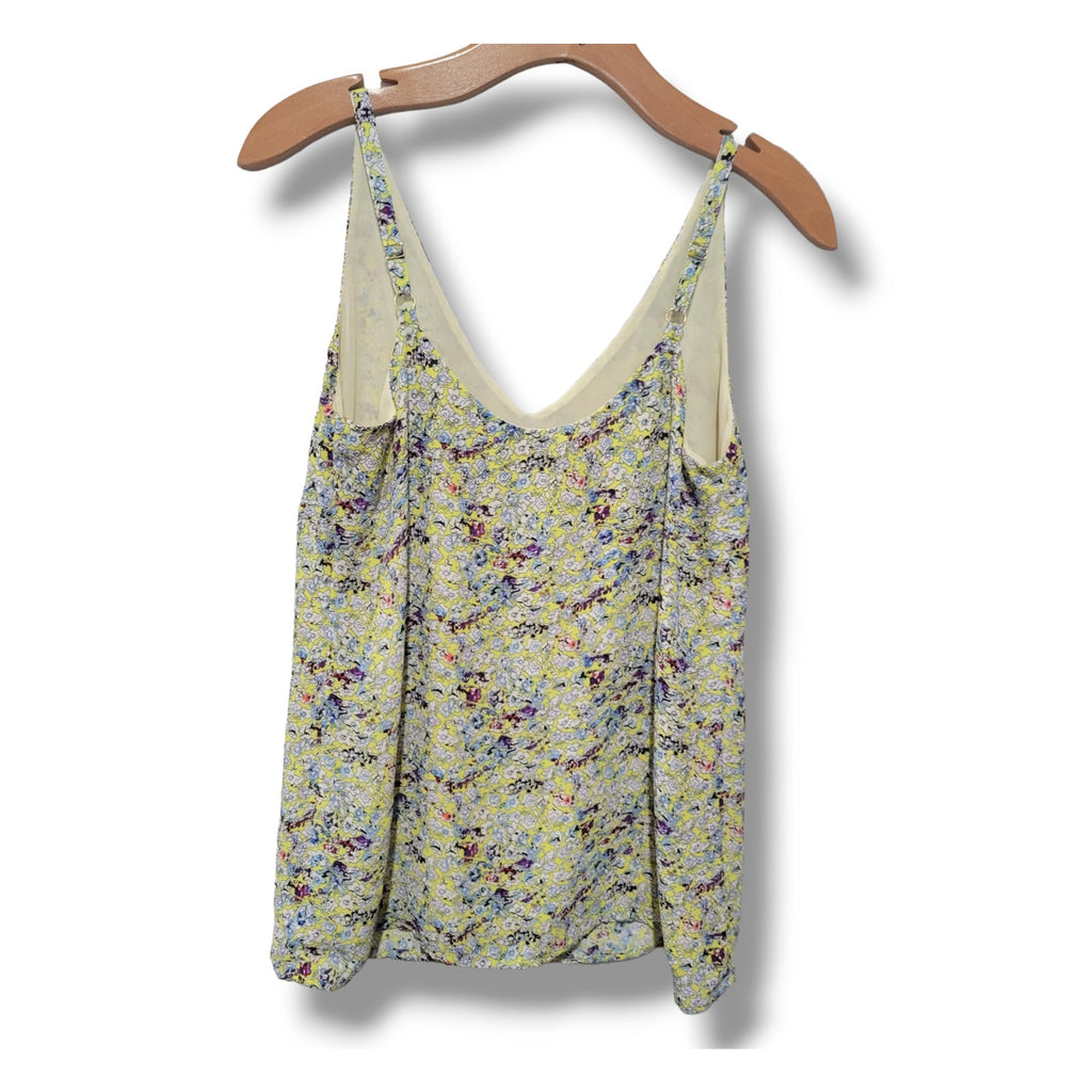 CaBi women's yellow multicolor floral lined tank top  - xs