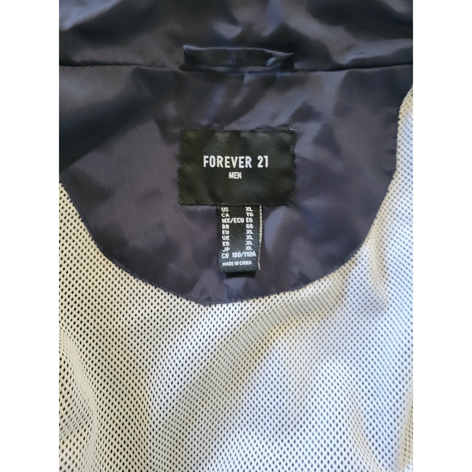 Forever 21 Men’s Colorblock Windbreaker Jacket Blue Yellow Green – Size XL