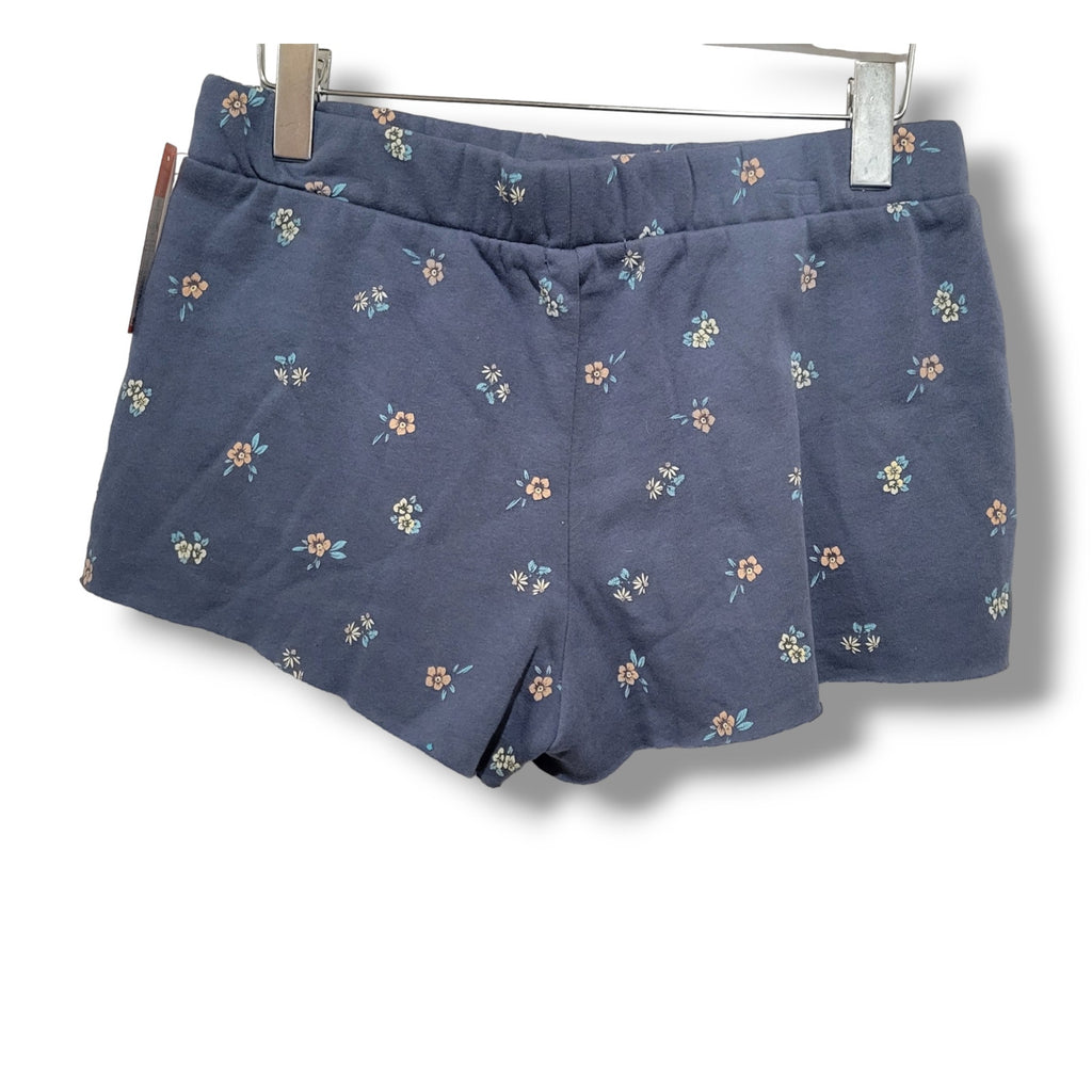 Colsie Women’s Blue Floral Fleece Lounge Shorts with Pockets – Size S (NWT)