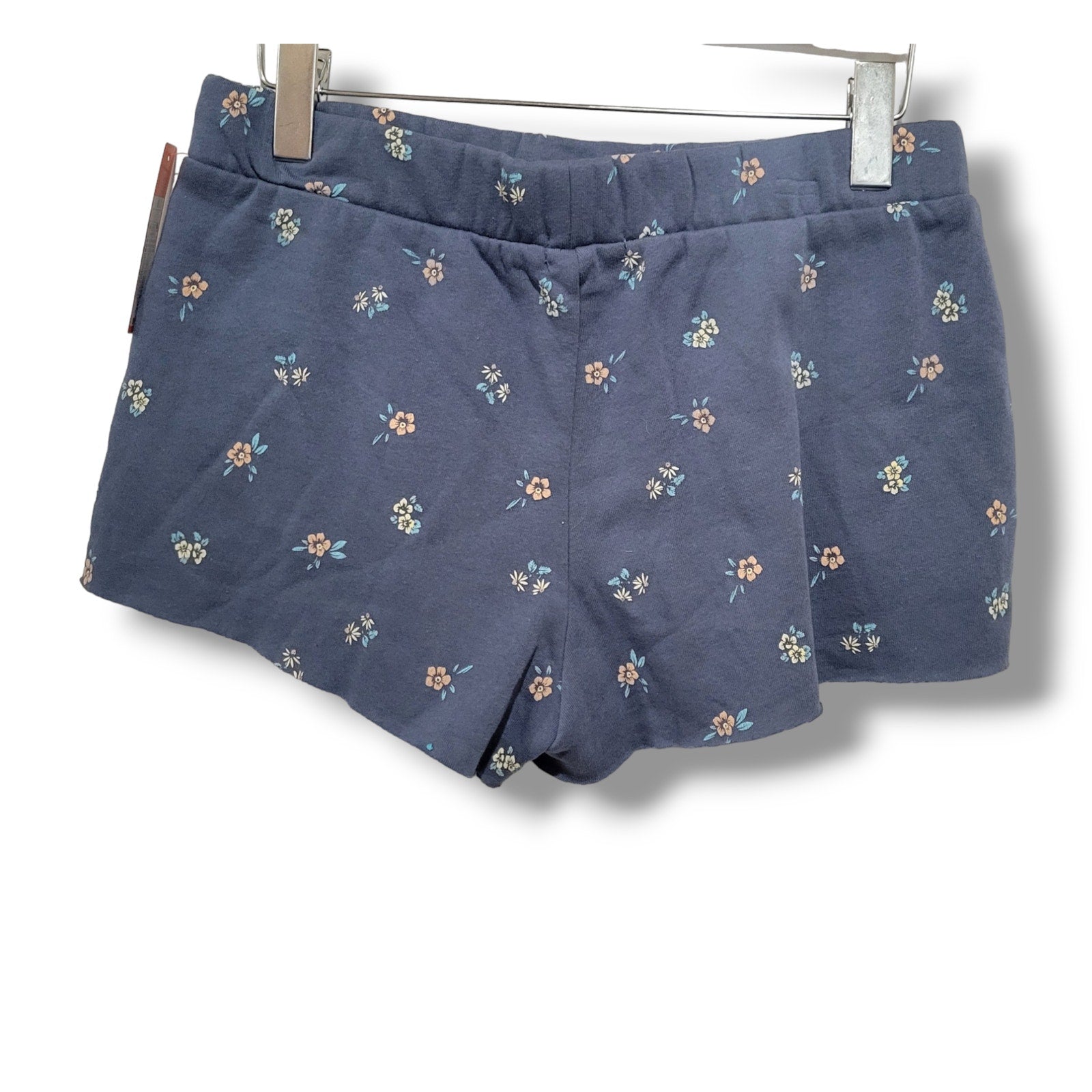 Colsie Women’s Blue Floral Fleece Lounge Shorts with Pockets – Size S (NWT)
