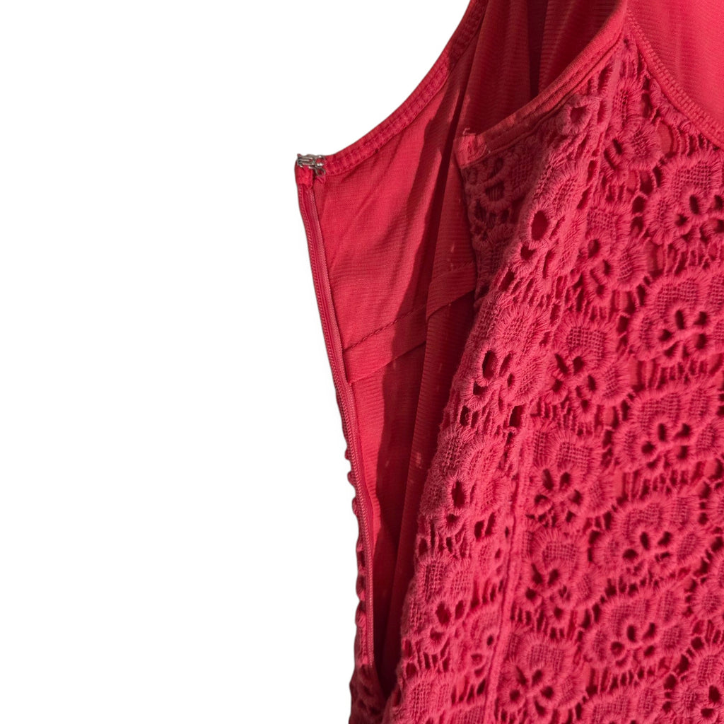 Jennifer Lopez women's pink eyelet side zip eyelet dress - size 6