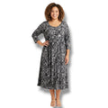Anthony Richards 1X Black Floral Button Front Lounge Dress