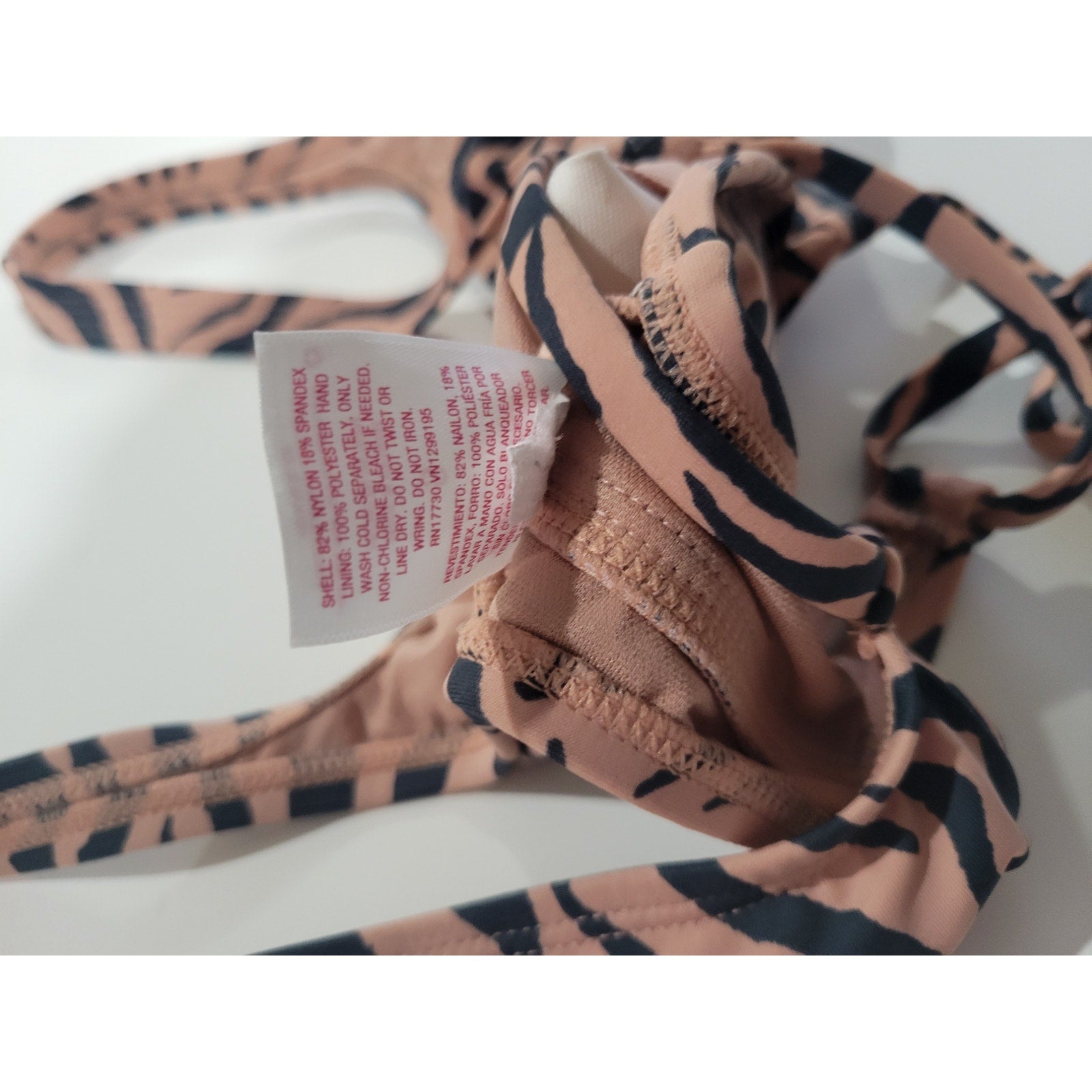 Xhilaration Juniors Pink Zebra Animal Print Bikini Swim Top – Size Small