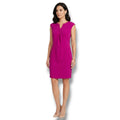 Ellen Tracy women's Magenta Pleated Sheath Dress Size 12
