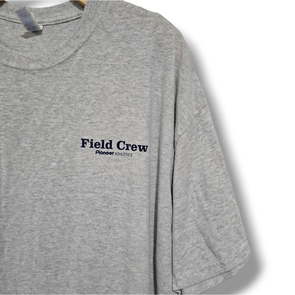 Pioneer Athletics Field Crew Jerzees Men’s Gray T-Shirt 2XL Short Sleeve