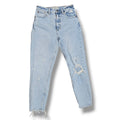 Abercrombie & Fitch Curve Love Mom High Rise Distressed Light Wash Jeans 26/2