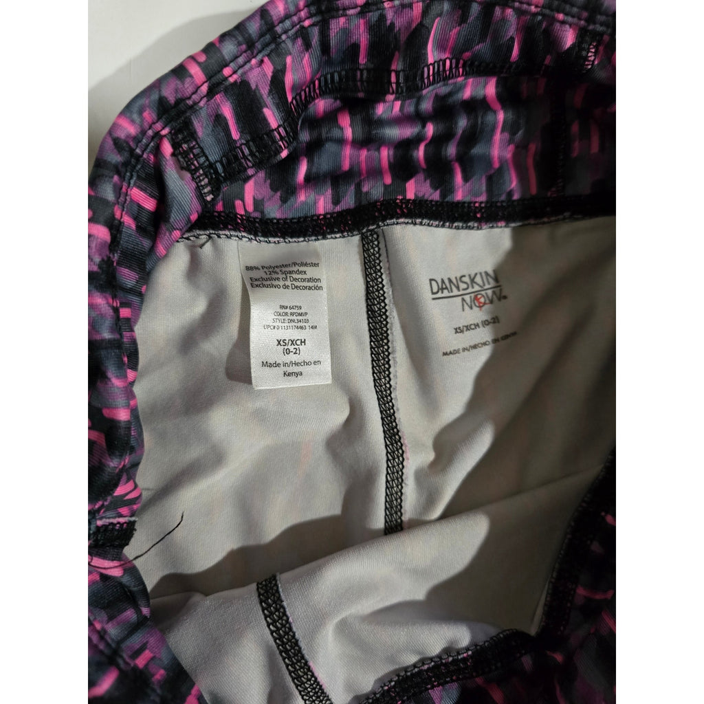Danskin Women’s Pink Gray Activewear Yoga Capri Leggings – Size XS, Stretch Fit