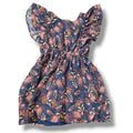 Orchestra Girls' Size 4Y Navy Blue Floral Flutter Sleeve Back-Strap Dress