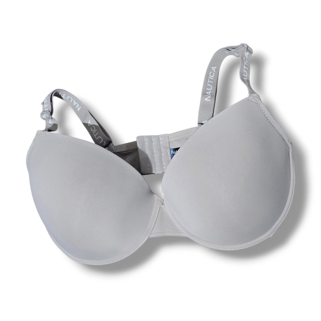 Nautica Intimates T-Shirt Bra 40DD beige Underwire Padded Logo Straps