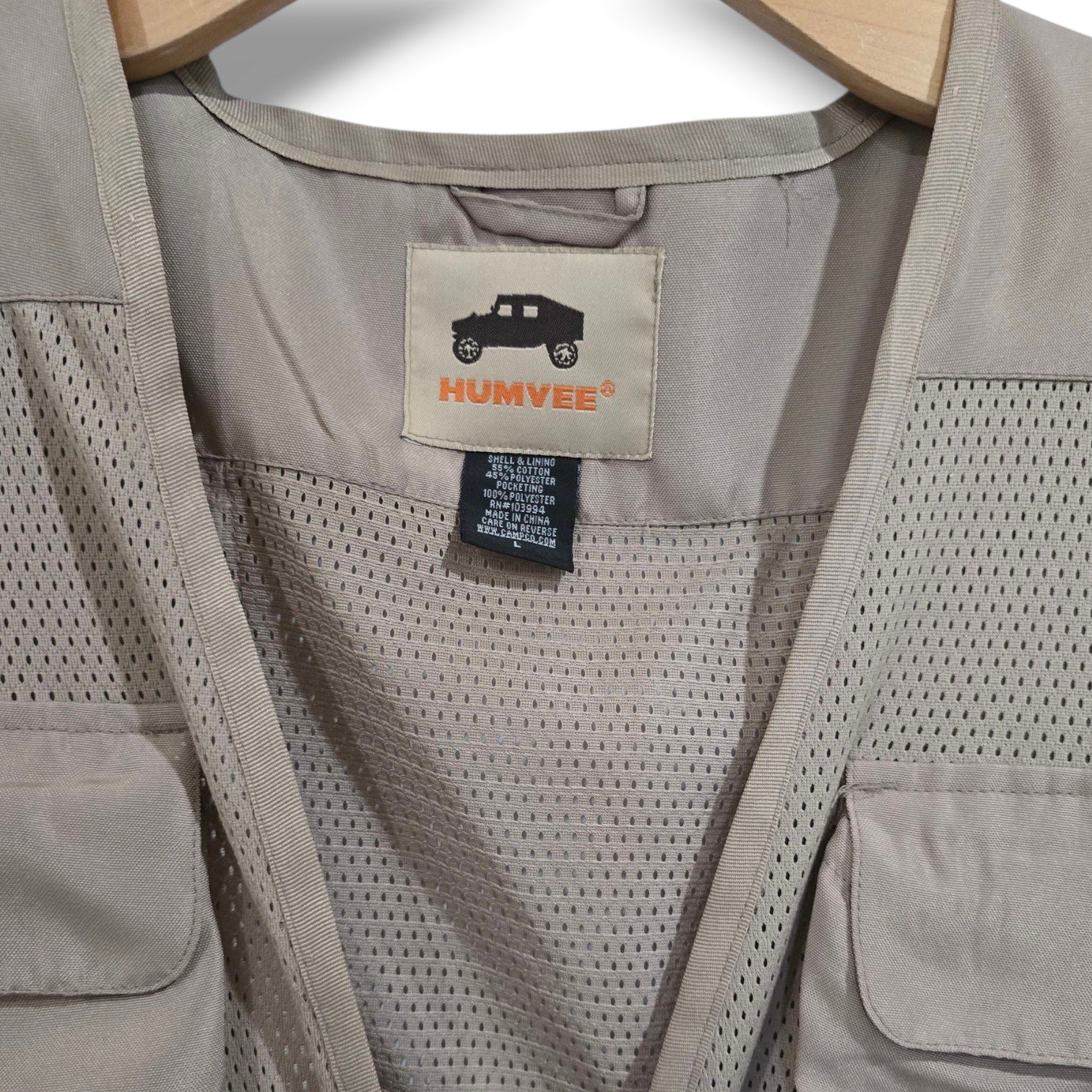 Humvee Men’s Khaki Safari Fishing Camping Utility Vest Cotton Blend Outdoor Gear