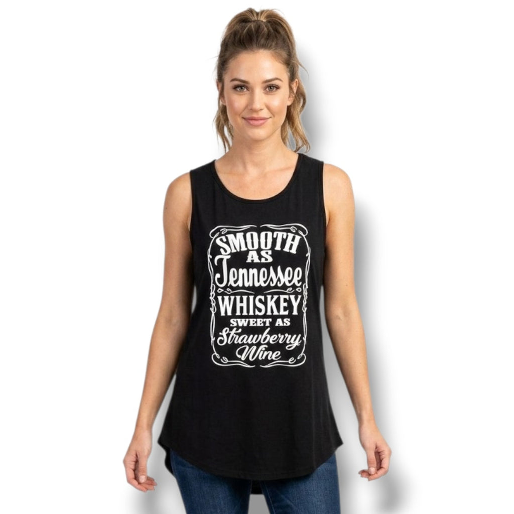 Cotton Heritage “Smooth as Tennessee Whiskey Sweet as Strawberry Wine” Tank Top