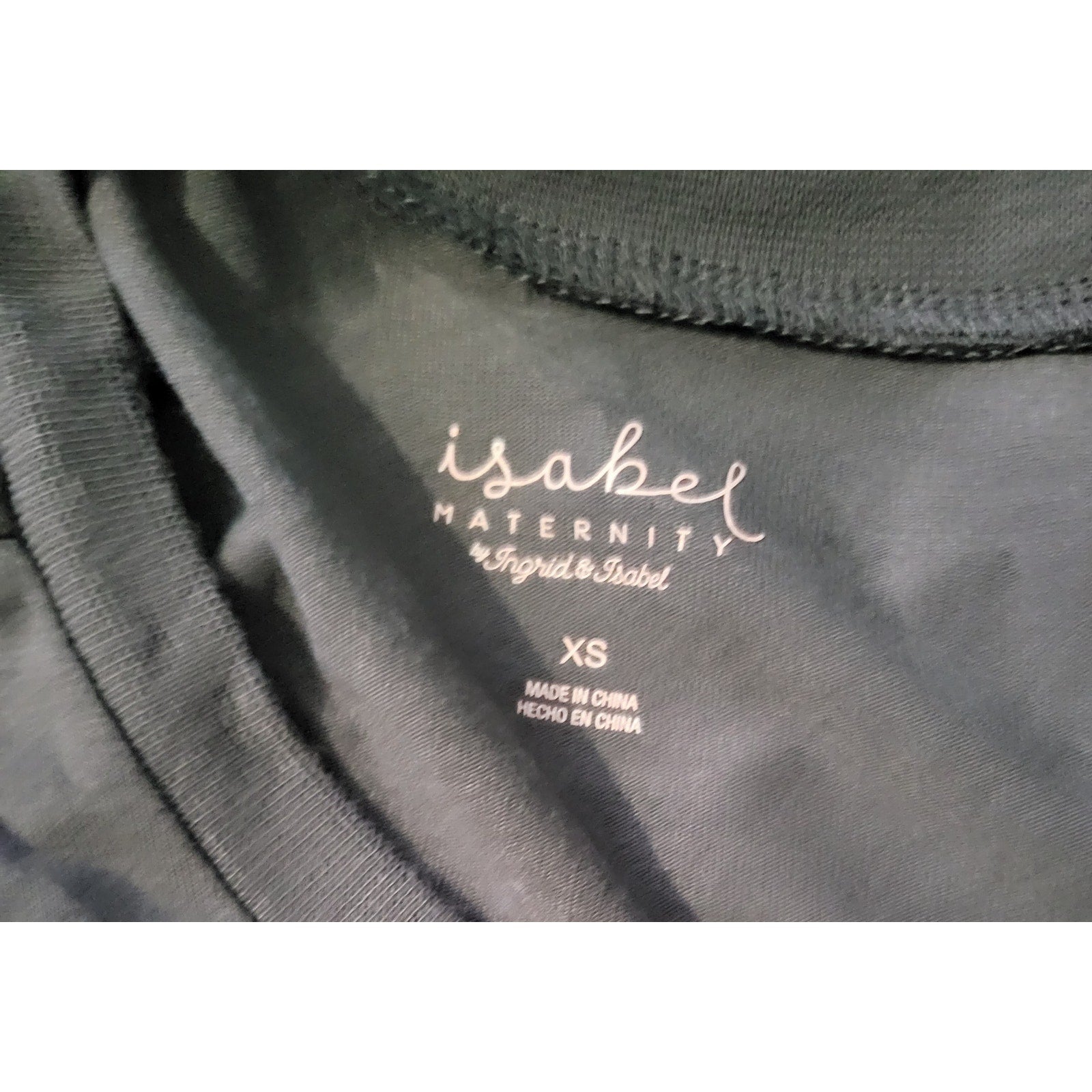 Isabel Maternity by Ingrid & Isabel Gray “Hello Baby” Womens XS Short Sleeve Top