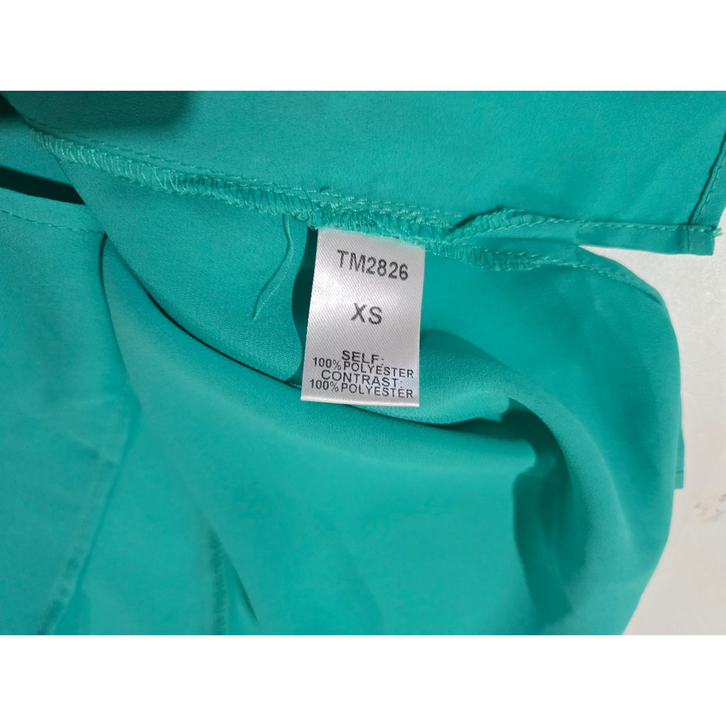 THML Teal Sleeveless Top with Coral Patterned Side Panels – XS, gently used
