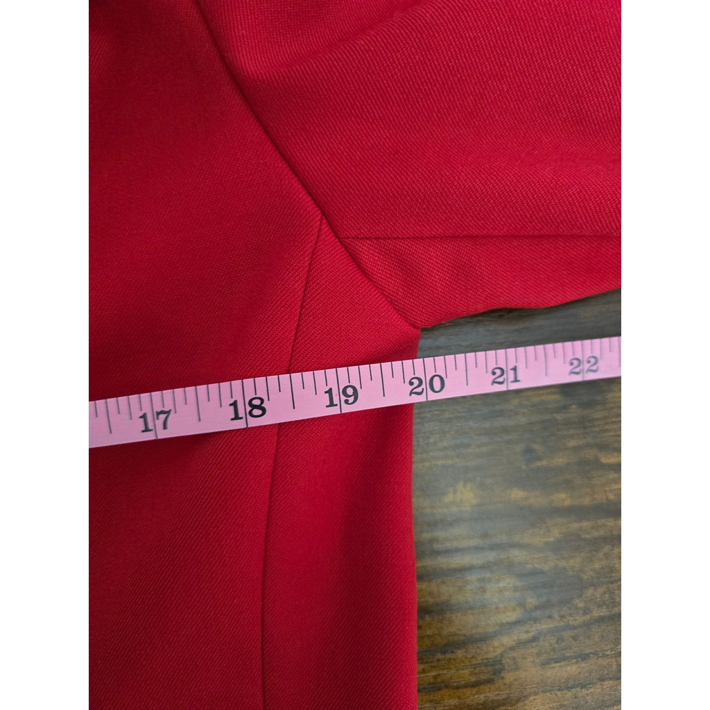 Pendleton Vintage Women's Sz 10 Pure Virgin Wool Red Single Button Blazer Jacket