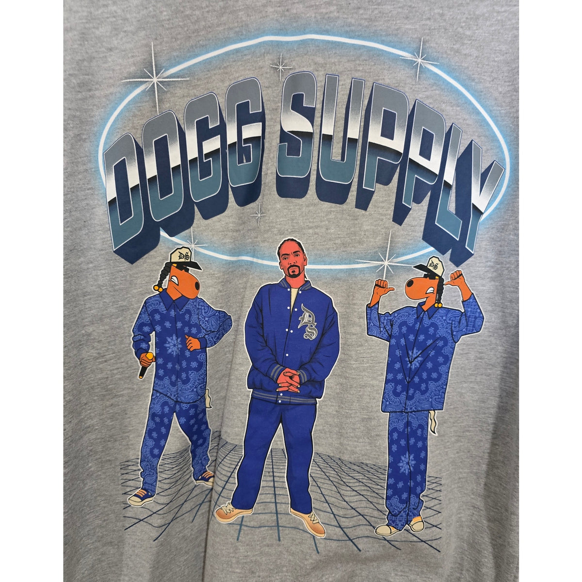 Dogg Supply by Snoop Dogg Men’s Gray Graphic Tee Small Cotton Blend NWT