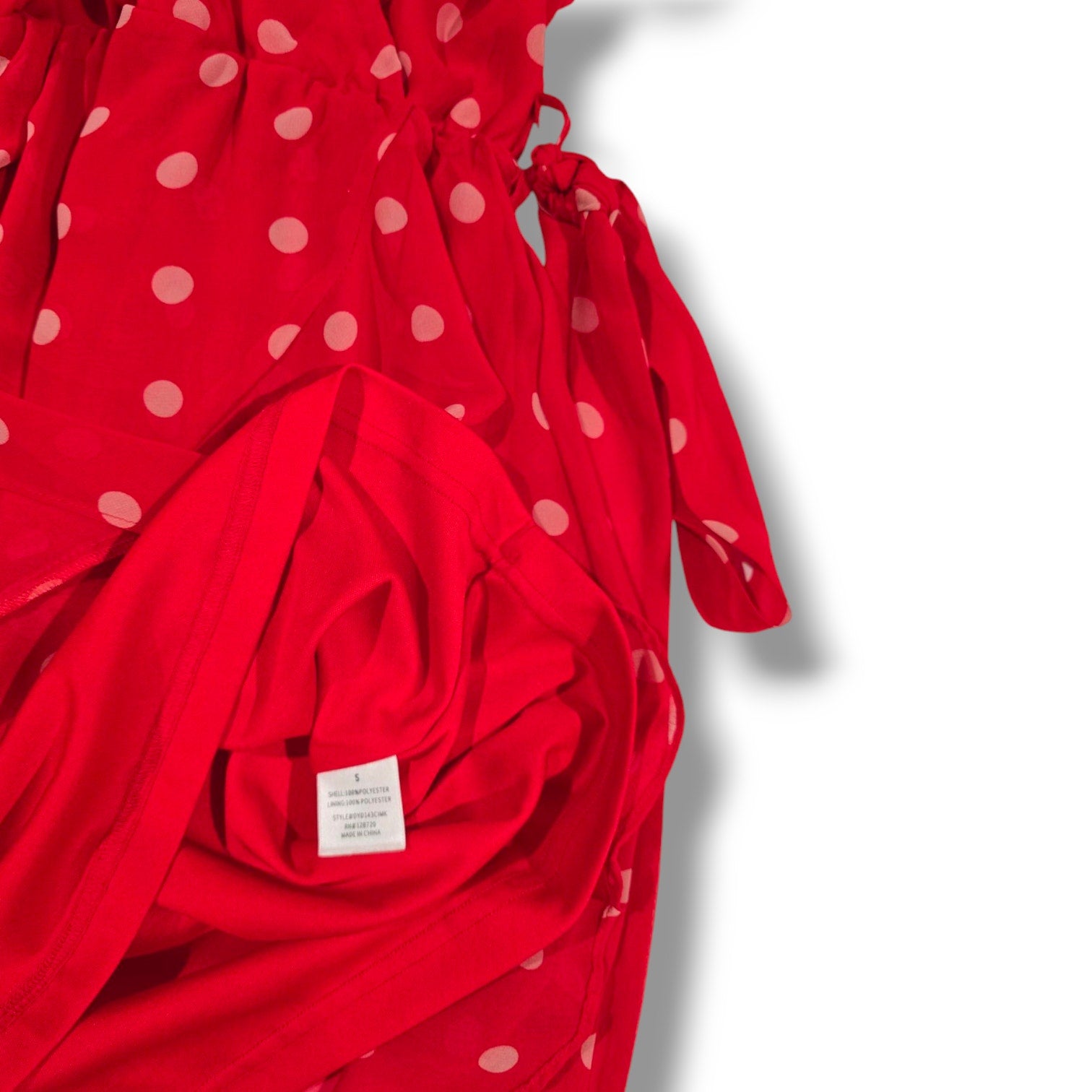 mi ami by Francesca’s Collection Red Polka Dot Wrap Dress – Size Small