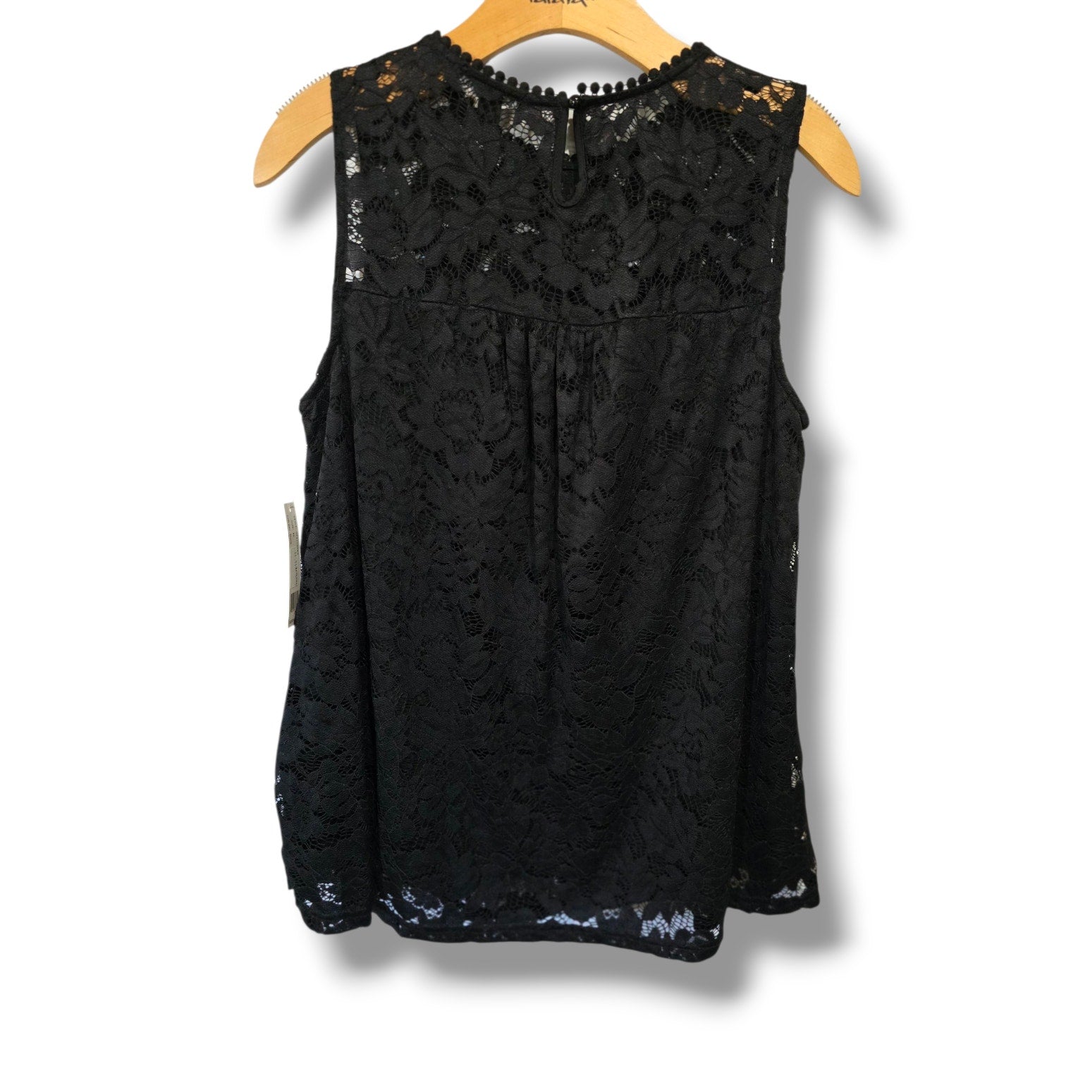 Zac & Rachel Women’s Black Lace Sleeveless Lined Blouse – Size Medium, NWT
