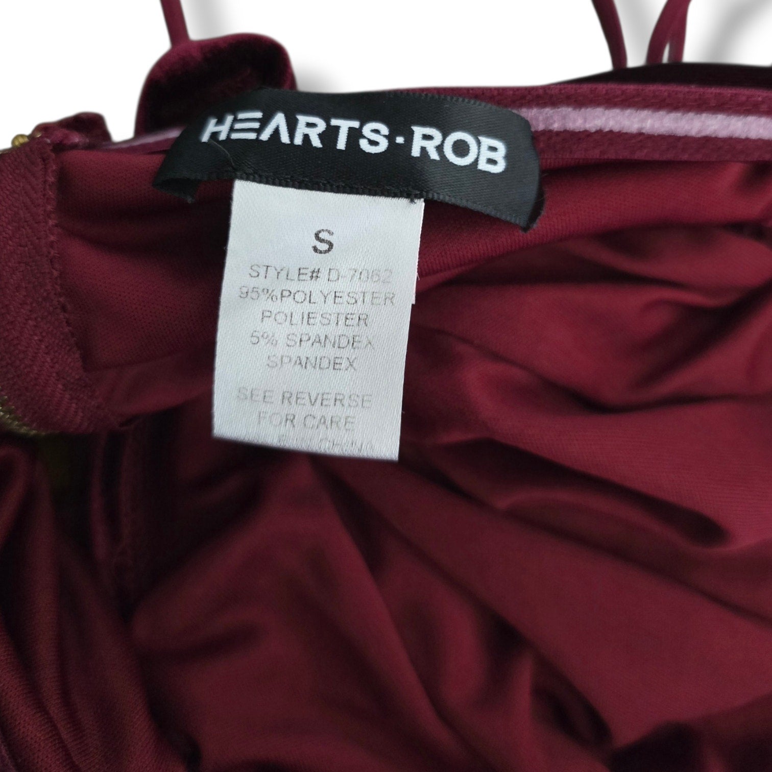 Hearts Rob Women's Size S Maroon Burgundy Velvet Corset Bustier Top