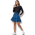 Who What Wear Blue Floral Tiered Mini Skirt XL Cotton Elastic Waist