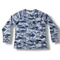 Karen Scott Sport Women’s Blue Camo Waffle Knit Crewneck Top - XS