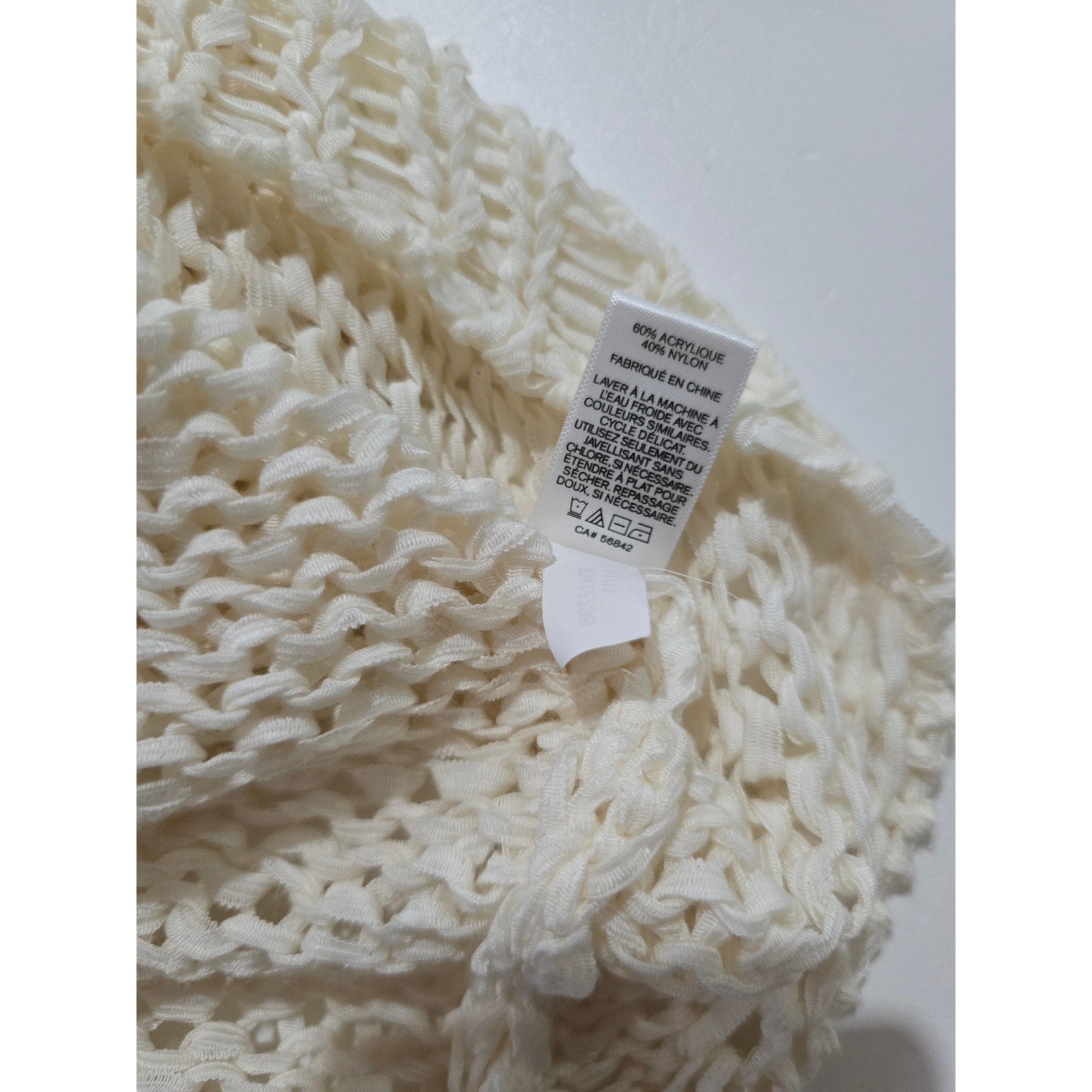 Express women's XS Cream Open Knit Racerback Tank Top