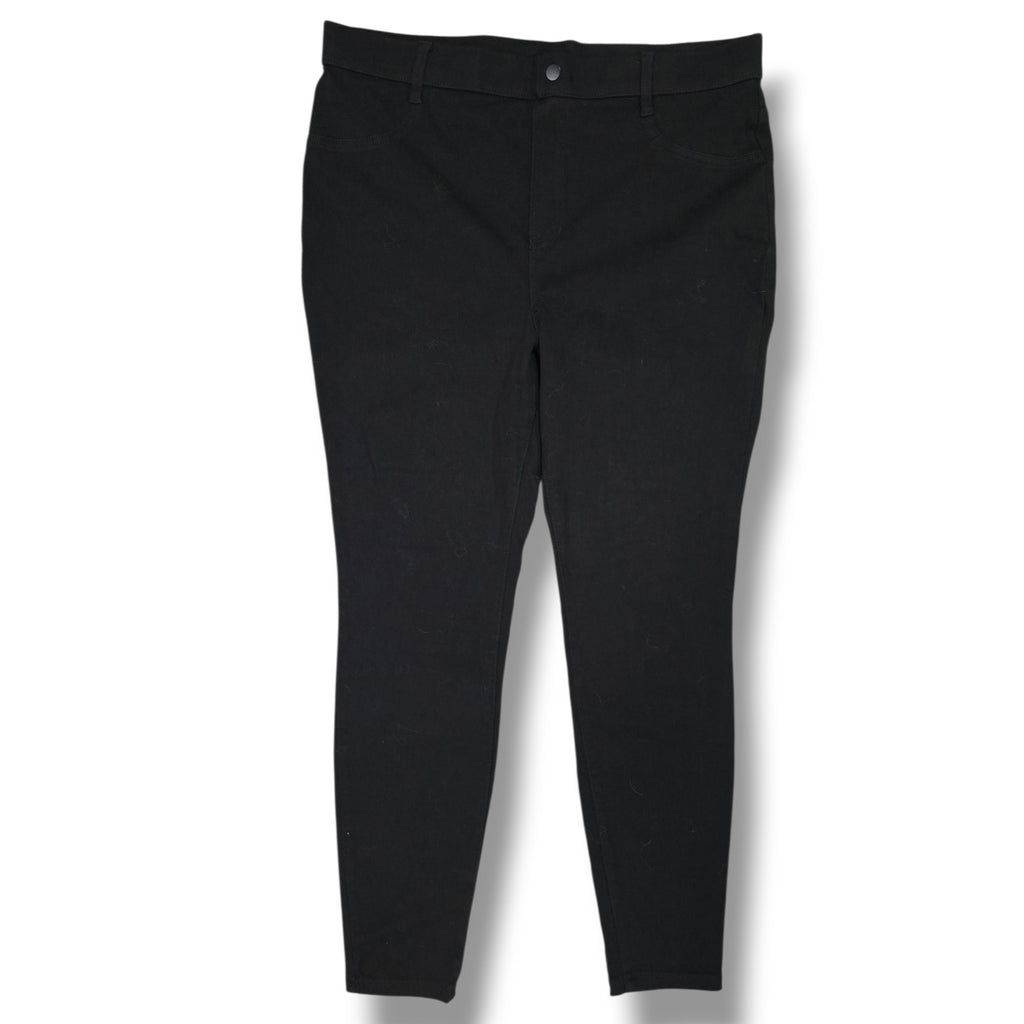 Time and Tru Women’s Black Pull-On Pants – XL, Faux Front Pockets Gently Used