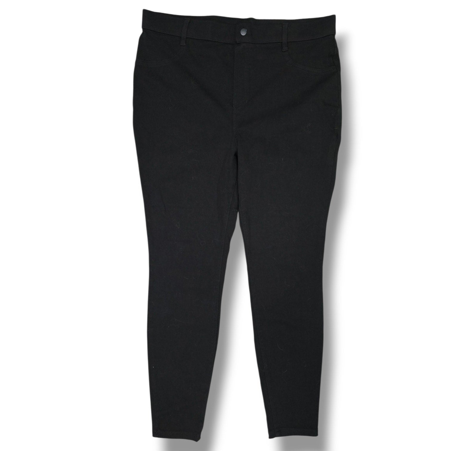 Time and Tru Women’s Black Pull-On Pants – XL, Faux Front Pockets Gently Used