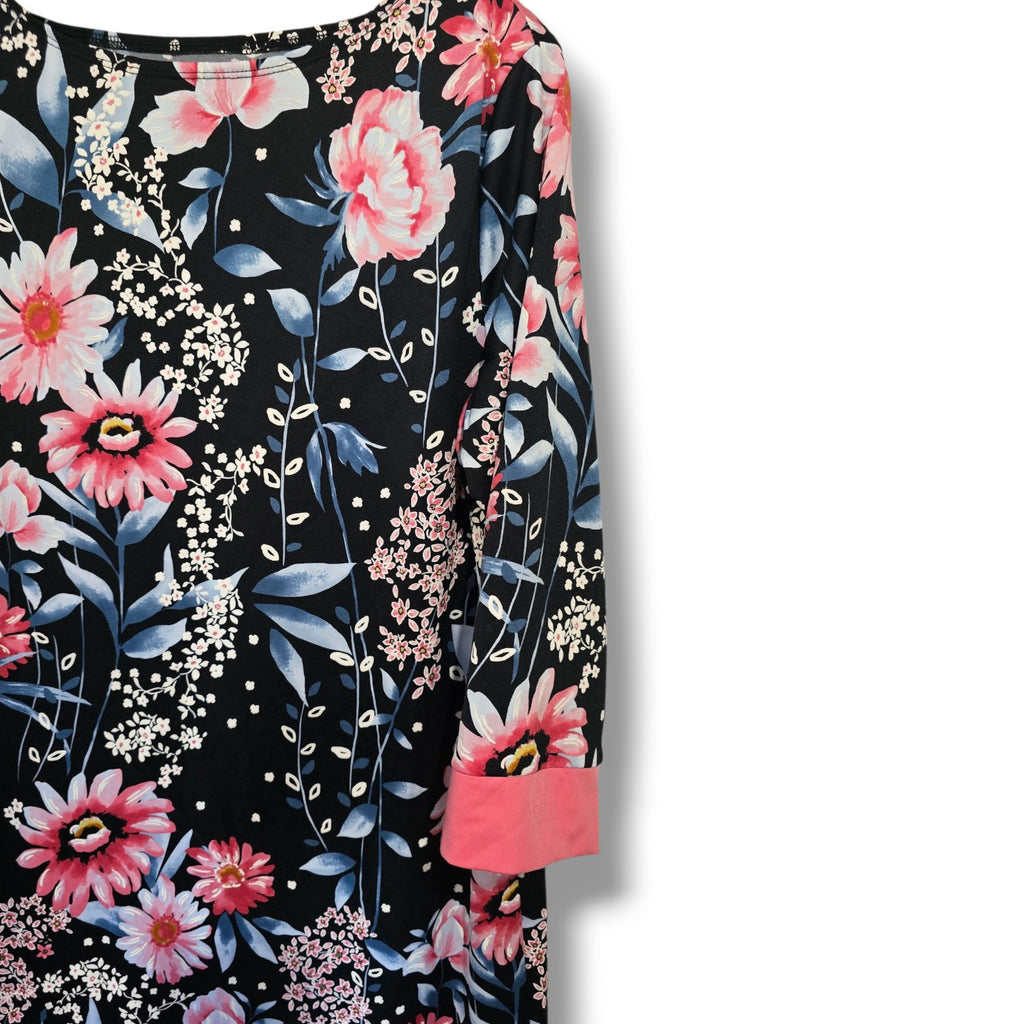 Croft & Barrow Women’s Floral 3/4 Sleeve Shift Dress – Size Small