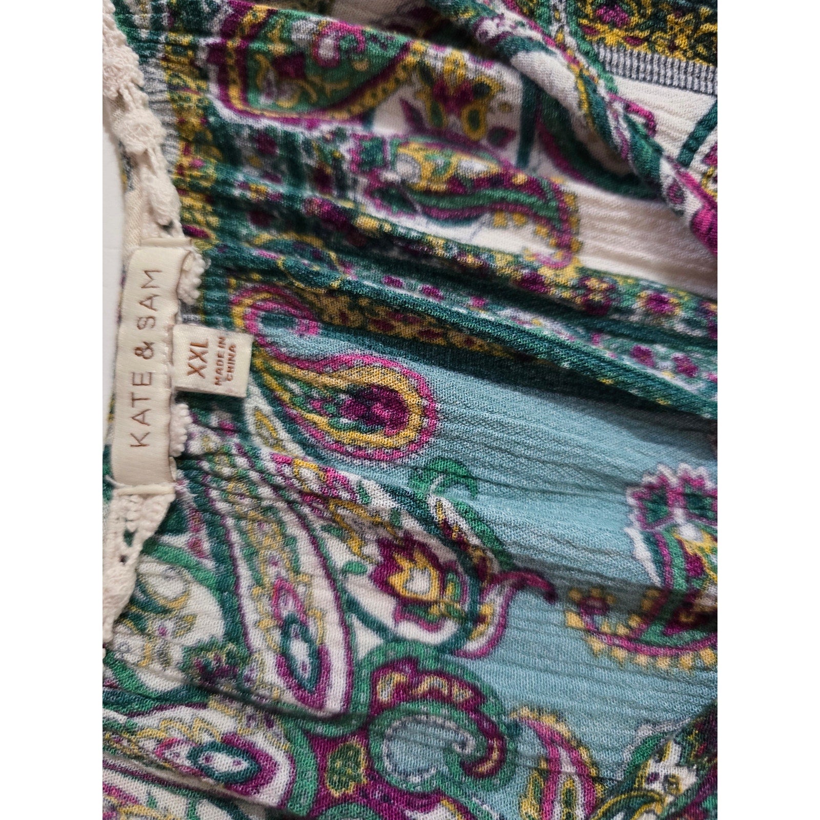 Kate & Sam Women’s Paisley Boho Midi Dress – Size XXL, gently used