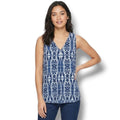 Alice Collection Women’s Navy Sleeveless Career Blouse Size M