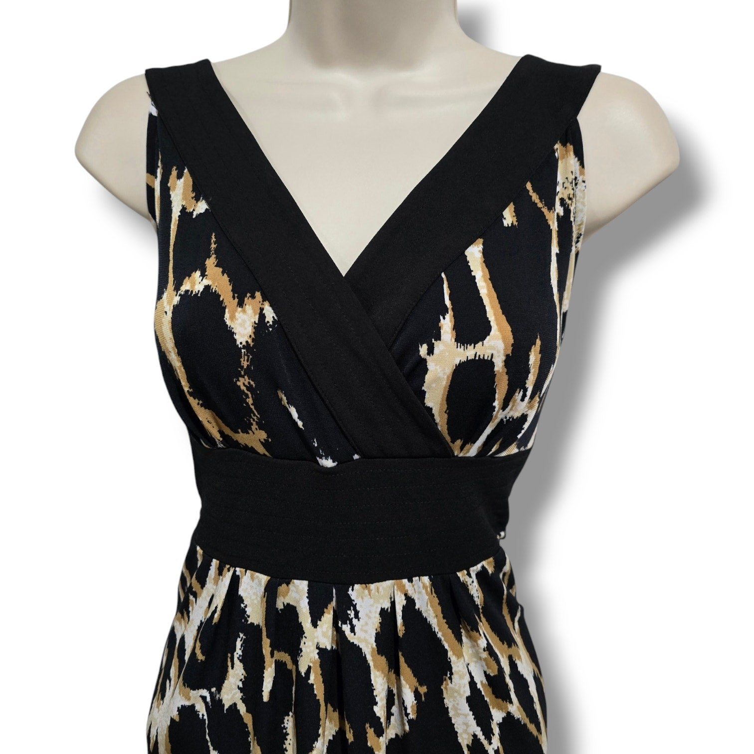 Axcess by Liz Claiborne women's  animal print sleeveless empire waist Dress