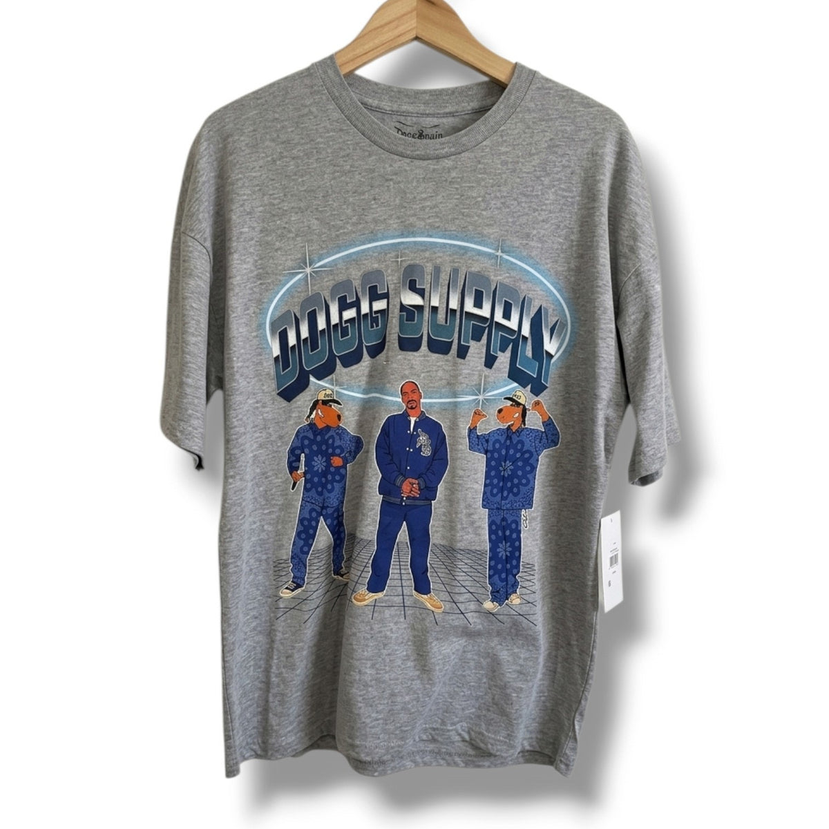 Dogg Supply by Snoop Dogg Men’s Gray Graphic Tee Small Cotton Blend NWT
