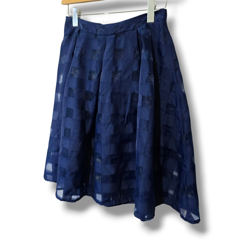 Charlotte Russe Women's Blue Layered A-Line Skirt Women’s Medium Sheer