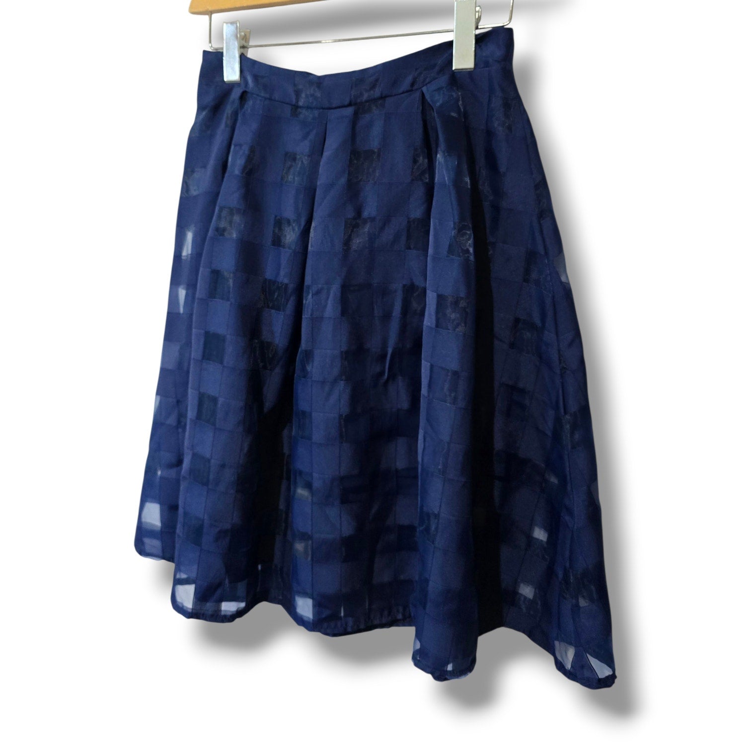 Charlotte Russe Women's Blue Layered A-Line Skirt Women’s Medium Sheer