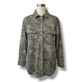Treasure & Bond Women’s Gray Camo Utility Button-Up Shirt Jacket - Size Medium
