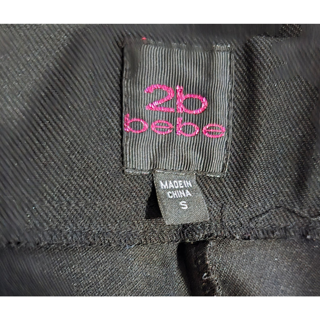 2B Bebe Women’s Black Zippered Pocket Skinny Pants Y2K Style – Size Small